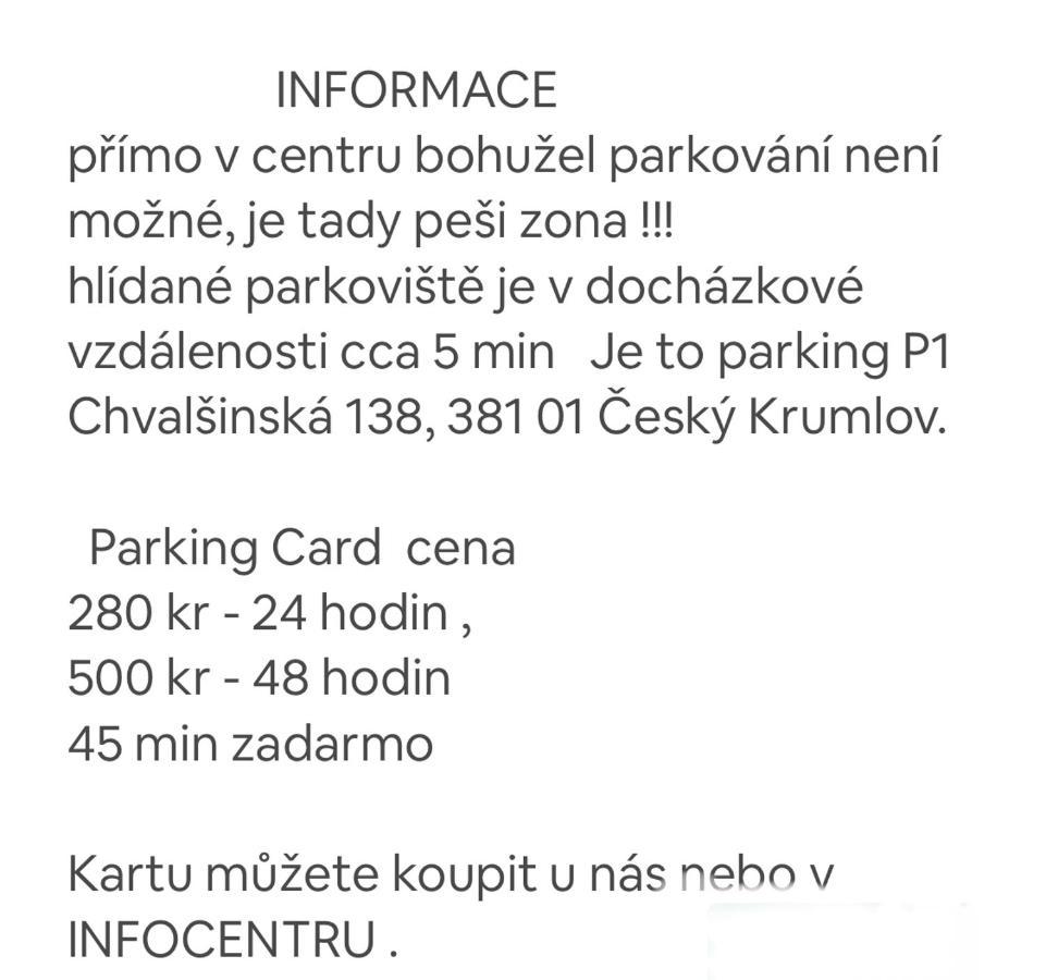 Český Krumlov Apartman Galant מראה חיצוני תמונה